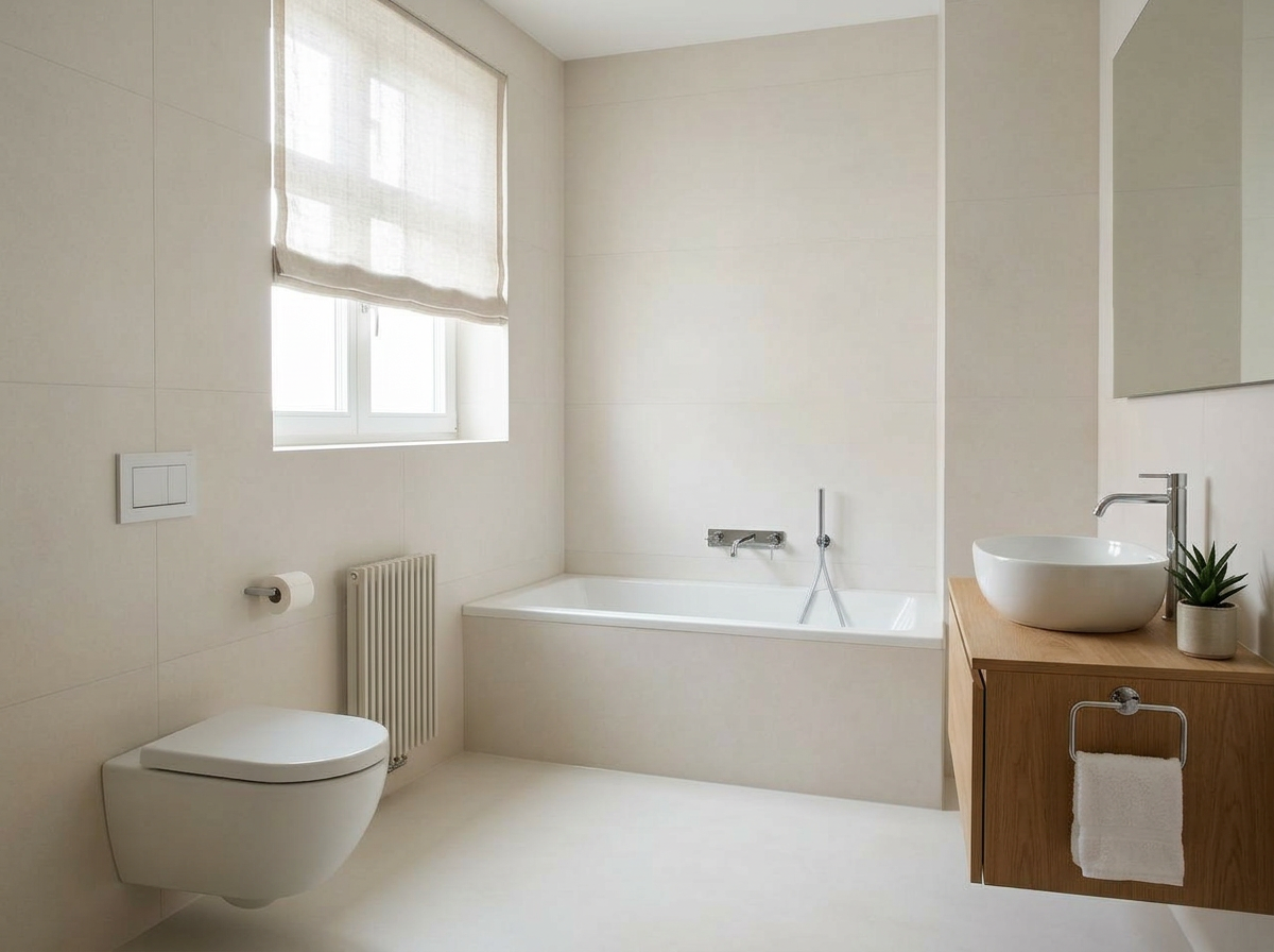 Badezimmer nach der Sanierung